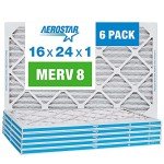 Aerostar 16x24x1 MERV 8 Pleated Air Filters