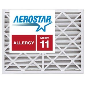 Aerostar MERV 11 Pleated Air Filters, 12x20x4 - 6 Pack