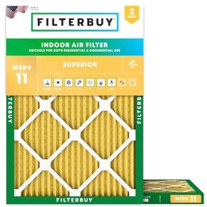 Filterbuy MERV 11 16x18x1 Air Filters (2-Pack)