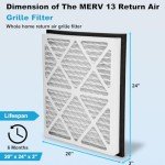 MERV13 20x24x3 Air Filter - 2 Pack