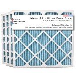 28x30x2 MERV 11 Pleated AC Filters - 4 Pack