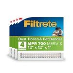 Filtrete 12x12x1 Air Filter, MERV 8, 4 Pack