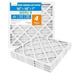 LotFancy 16x16x1 MERV8 Pleated Air Filters - 4 Pack