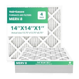 14x14x1 MERV 8 Pleated Air Filter 4-Pack