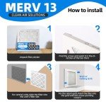 2 Pack 18x24x1 MERV 13 Pleated Air Filters