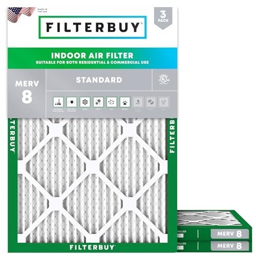 MERV 8 Dust Defense Pleated Air Filters (3-Pack)