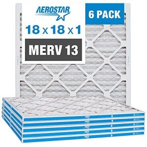 Aerostar 18x18 MERV 13 Pleated Air Filters - 6 Pack