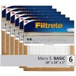 Filtrete 18x18x1 MERV 5 Air Filter 6-Pack