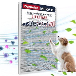 Demiwise 18x30x1 Washable Electrostatic Air Filter