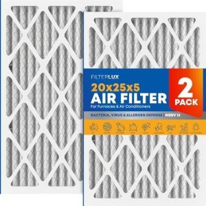 20x25x5 MERV 13 Pleated Air Filters (2-Pack)