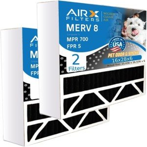 AIRX 16x28x6 Carbon Air Filters - 2 Pack