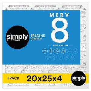 20x25x4 MERV 8 Air Filter for Home HVAC