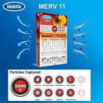 BestAir 16x25x4 MERV 11 Air Filter Pack of 3