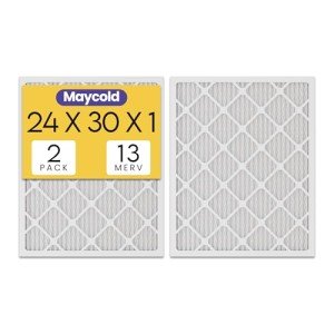 Maycold 24x30 MERV 13 Pleated Air Filters - 2-Pack