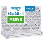 Aerostar MERV 8 Pleated Air Filters, 4 Pack