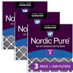 Nordic Pure MERV 8 Geothermal Air Filters 3-Pack