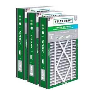 16x25x3 Pleated MERV 8 Air Filter 3-Pack