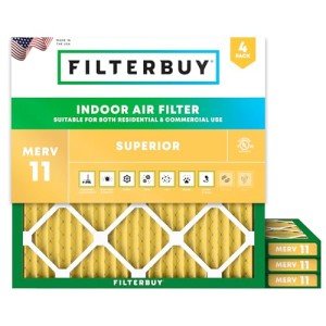 25x25x1 MERV 11 Pleated Air Filters (4-Pack)