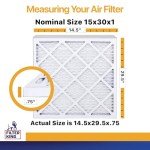 15x30x1 MERV 13 Pleated Air Filter 4-Pack