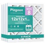 12x12x1 MERV 8 Pleated Air Filters (4 Pack)