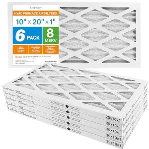 LotFancy MERV8 Pleated Air Filters 10x20, 6-Pack