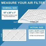 LotFancy MERV8 Pleated Air Filters 10x20, 6-Pack