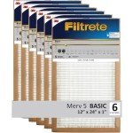 Filtrete 12x24x1 MERV 5 Air Filter 6-Pack