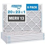Aerostar 20x23x1 MERV 13 Pleated Air Filters - 6 Pack
