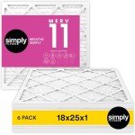 18x25x1 Merv 11 Air Filter 6-Pack