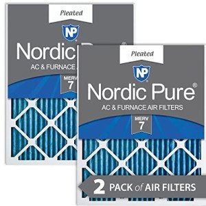 Nordic Pure MERV 7 Pleated Air Filters - 2 Pack