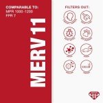 Aerostar 20x20 MERV 11 Pleated Air Filters, 6 Pack