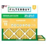 Filterbuy 21x21 Air Filter MERV 11 (2-Pack)