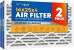 Filterlux 16x25x4 MERV 13 Air Filters (2-Pack)