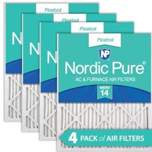 Nordic Pure 18x20x1 Pleated MERV 14 Filters - 4 Pack