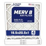 Filter King MERV 8 Pleated Air Filters - 4 Pack