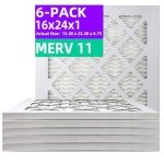 16x24 MERV 11 Pleated Air Filters (6-Pack)
