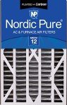 Nordic Pure 16x25x3 MERV 12 Carbon Air Filter