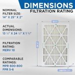 Glasfloss MERV 10 Pleated Air Filters 3-Pack