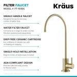 KRAUS Brushed Gold Lead-Free Water Filter Faucet