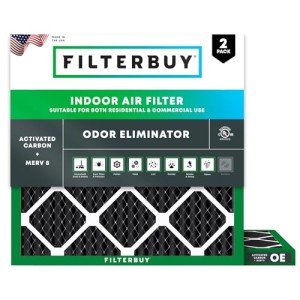 16x16x1 MERV 8 Odor Eliminator Air Filters 2-Pack