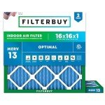 MERV 13 Pleated Air Filters 16x16 (2-Pack)