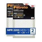 Filtrete 16x20x1 MERV 13 Air Filters, 2-Pack