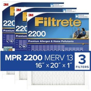 Filtrete MPR 2200 Allergen Reduction Air Filters, 3-Pack