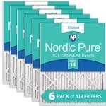 Nordic Pure MERV 14 14x25x1 Air Filters 6 Pack