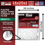 FilterWow Allergen Pro Pleated Air Filter MERV 10