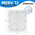 18x18x1 Furnace Air Filters - 6 Pack MERV 13