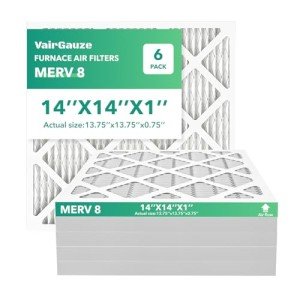 MERV 8 Pleated Air Filters 6-Pack, 14x14 Inches