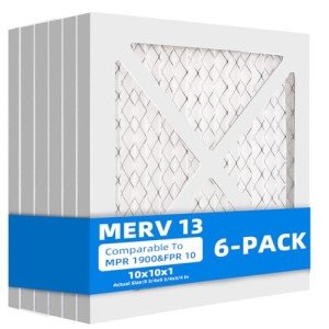Chenzhit 10x10 MERV 13 Air Filters (6 Pack)