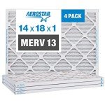 Aerostar 14x18 MERV 13 Pleated Air Filters - 4 Pack