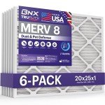 BNX TruFilter 20x25x1 MERV 8 Air Filters 6-Pack